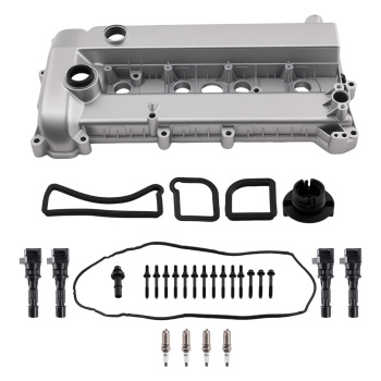 Aluminum Engine Valve Cover compatible for Ford Fusion 2.3L 06-09 6M8Z6582E Silver