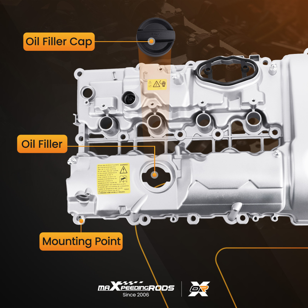 Upgrade Aluminum Valve Cover compatible for BMW 230i 330i 430i 530i xDrive X1 X3 2017-2020