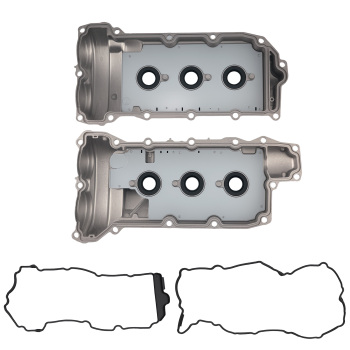 Engine Valve Cover+6 Ignition Coils compatible for Chevrolet Camaro/Traverse 3.6L V6