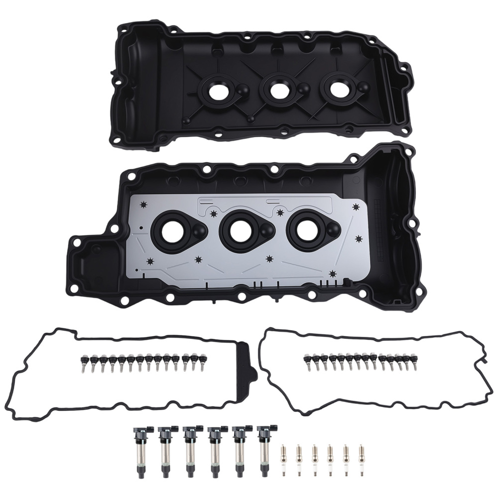 2x Valve Cover+Ignition Coils compatible for Chevrolet Traverse Impala 3.6L 09-20
