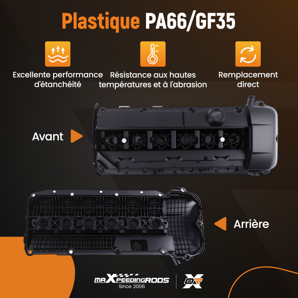 Couvercle de soupape & Joint compatible pour BMW E46 E39 E60 E61 E65 E66 E83 11127512839
