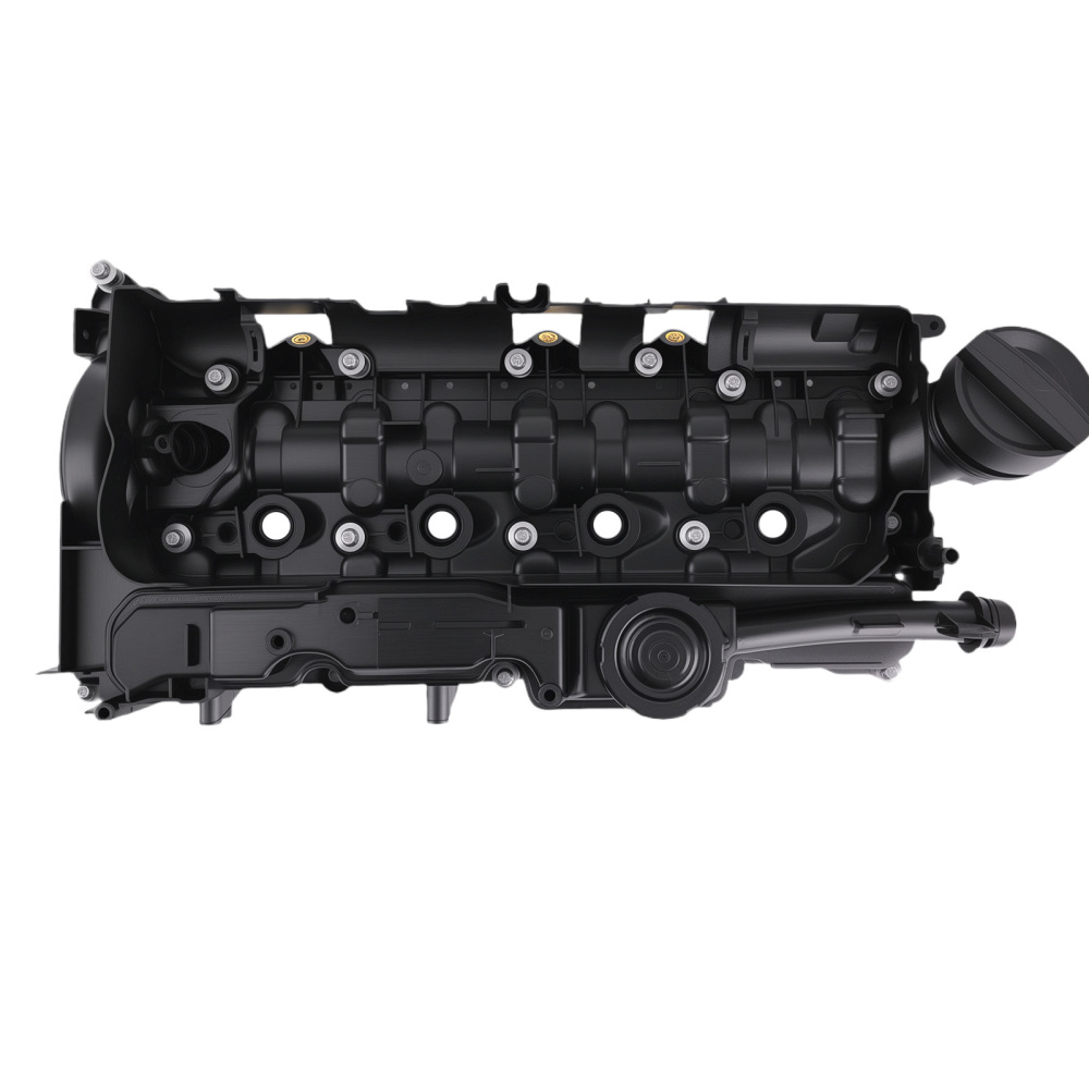 Engine Valve Cover compatible for BMW B47 B47D20 2.0 Diesel + Gasket 11128513755 Black