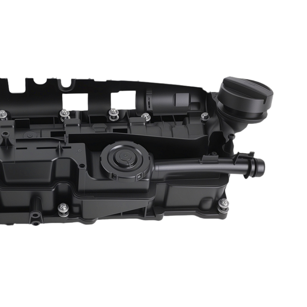 Engine Valve Cover compatible for BMW B47 B47D20 2.0 Diesel + Gasket 11128513755 Black