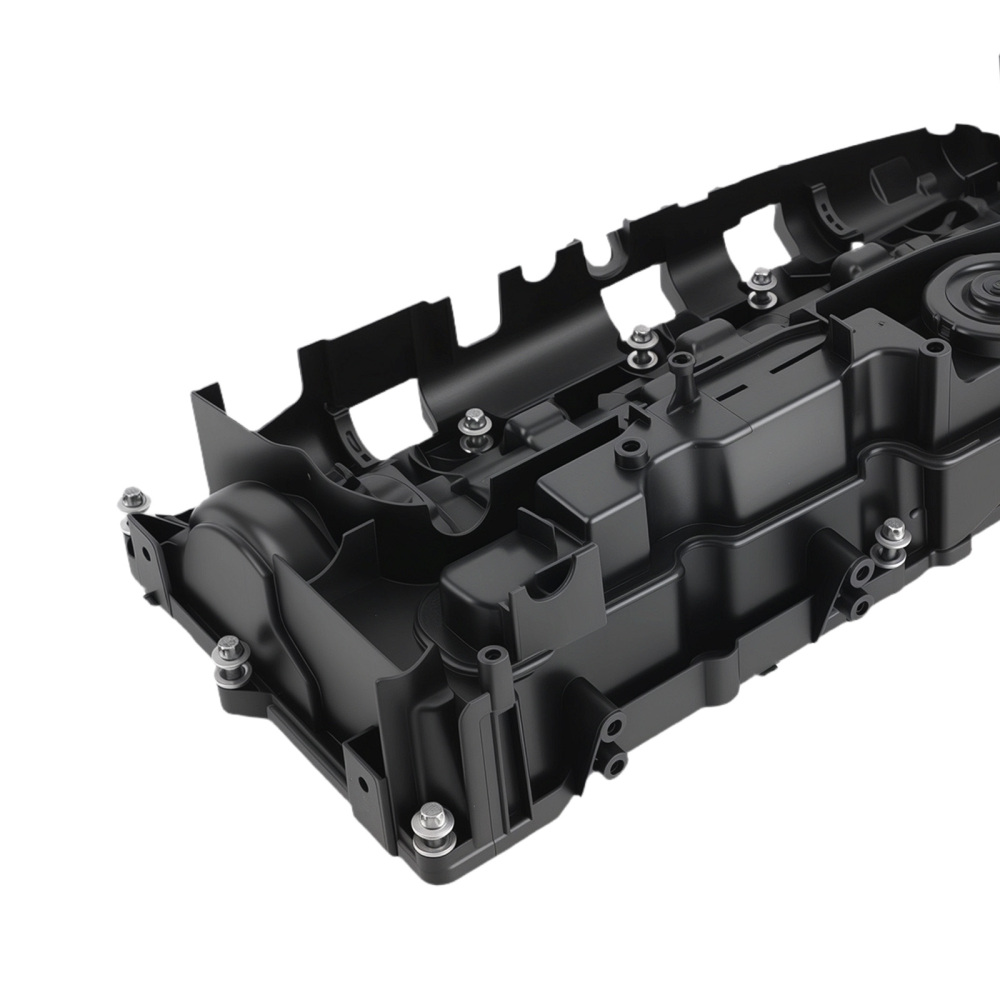 Engine Valve Cover compatible for BMW B47 B47D20 2.0 Diesel + Gasket 11128513755 Black