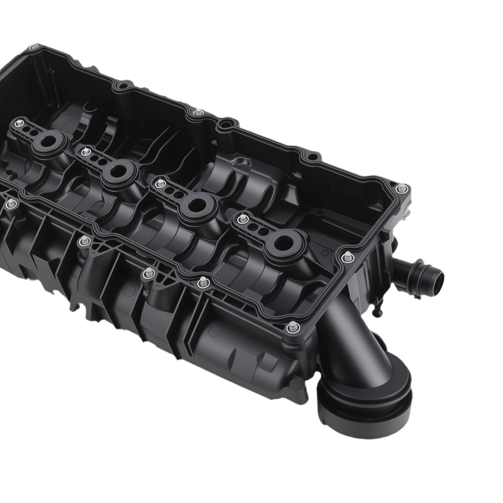 Engine Valve Cover compatible for BMW B47 B47D20 2.0 Diesel + Gasket 11128513755 Black