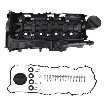 Engine Valve Cover compatible for BMW B47 B47D20 2.0 Diesel + Gasket 11128513755 Black