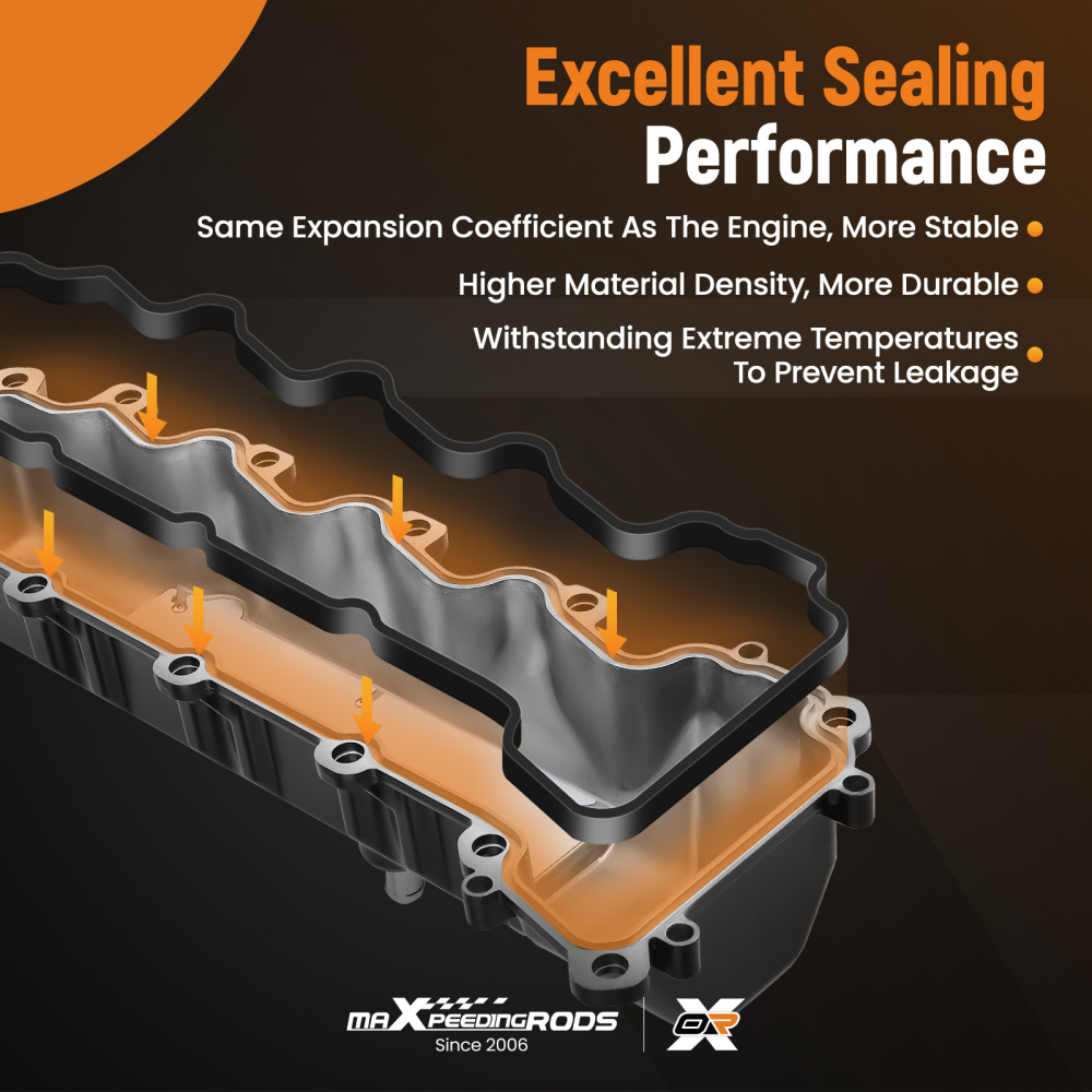 Aluminum Valve Cover Set compatible for Jeep Grand Cherokee 08-09 compatible for Dodge Ram 1500 09-10 4.7L