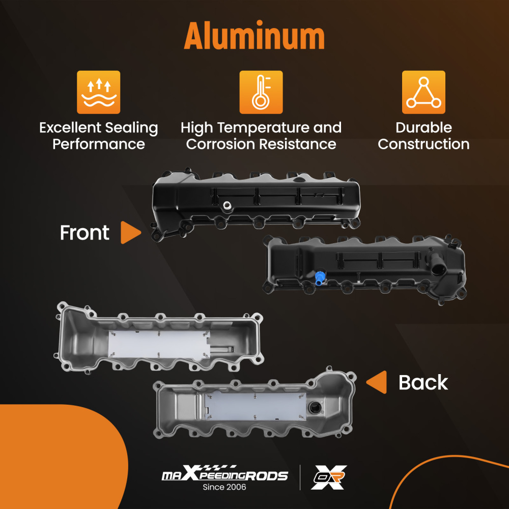 2x Upgrade Valve Cover Set compatible for Dodge Ram 1500 2008-2010 compatible for Ram 1500 2011-2013 4.7L