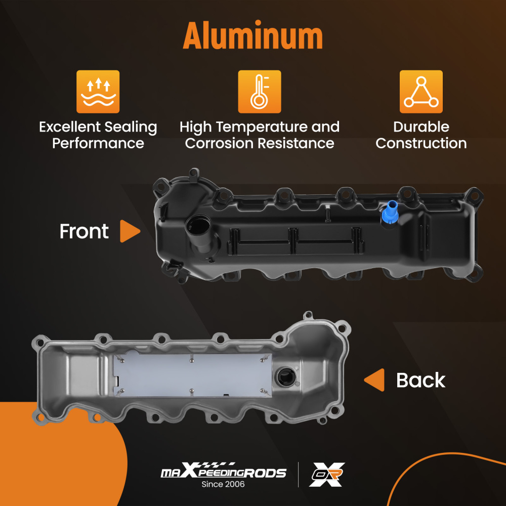 Left Aluminum Valve Cover Set compatible for RAM 1500 09-13 compatible for Grand Cherokee 2008 2009 4.7L