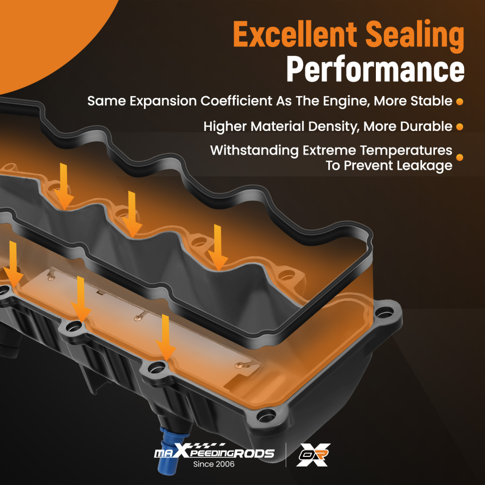 Left Aluminum Valve Cover Set compatible for RAM 1500 09-13 compatible for Grand Cherokee 2008 2009 4.7L