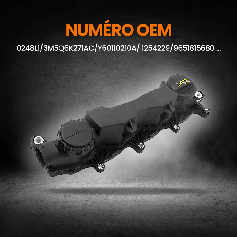 Engine Rocker Valve Cover compatible for Peugeot 207 307 308 3008 1.6HDI 0248.L1 9651815680