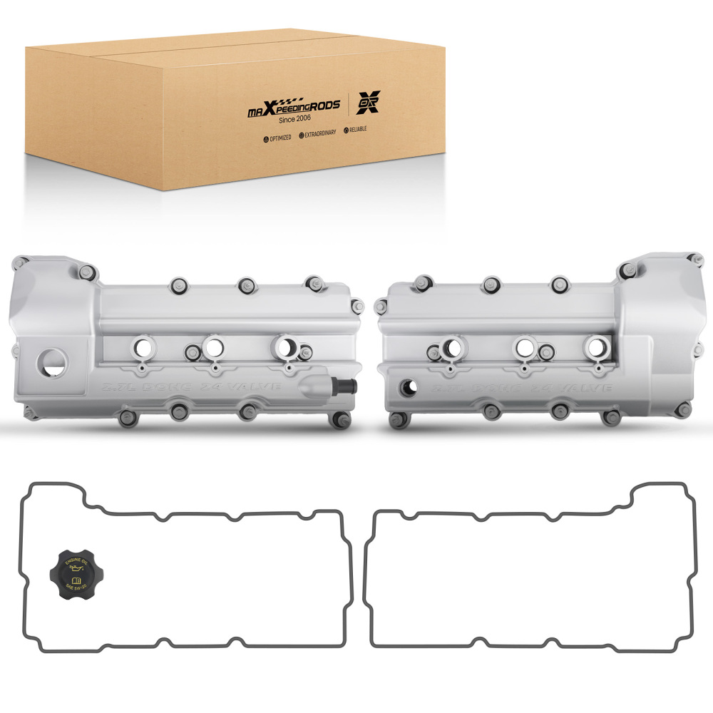 LeftRight Aluminum Valve Cover Set compatible for Chrysler Sebring 300 compatible for Dodge 2.7L 07-10