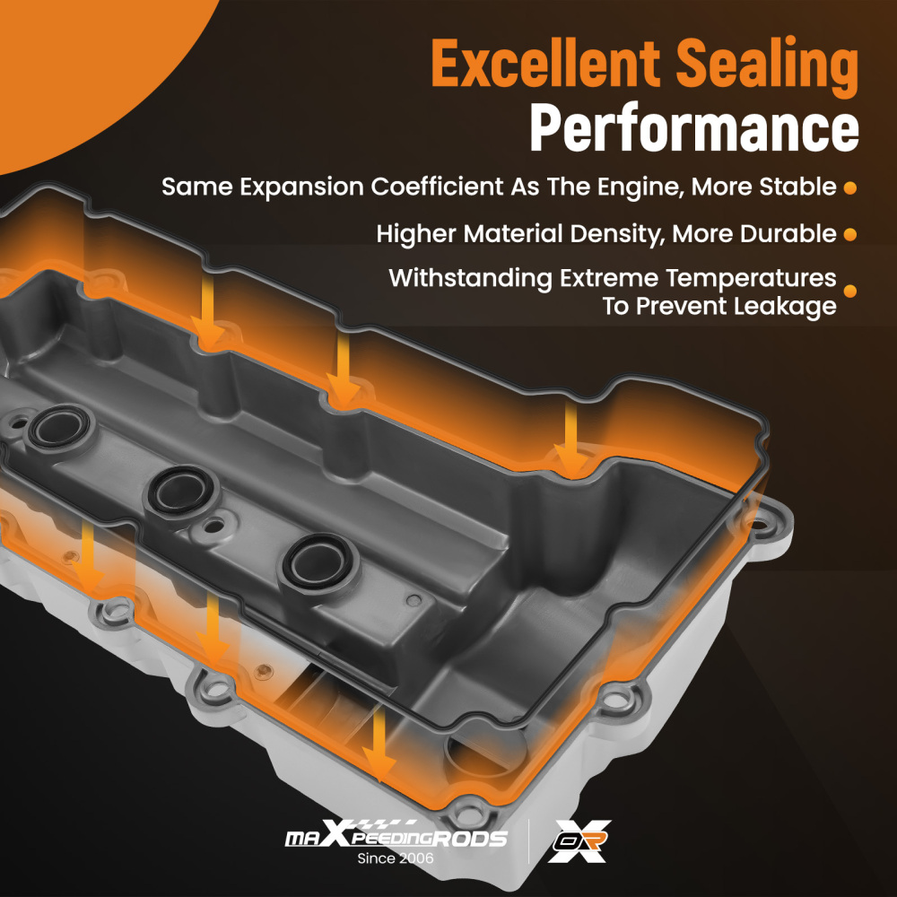 LeftRight Aluminum Valve Cover Set compatible for Chrysler Sebring 300 compatible for Dodge 2.7L 07-10