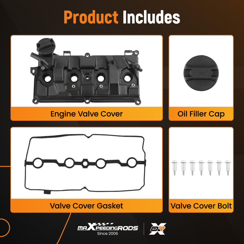 Engine Valve Cover Set compatible for Nissan Juke 1.6L L4 011-2017 Sentra 16-19 132641KC1A