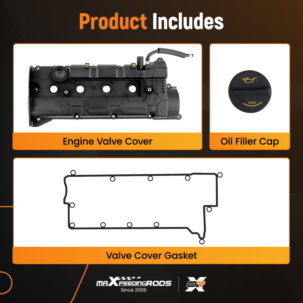 Valve Cover w/ Gasket compatible for Kia Spectra5 Sportage 2.0L l4 2004-2010 2241023100