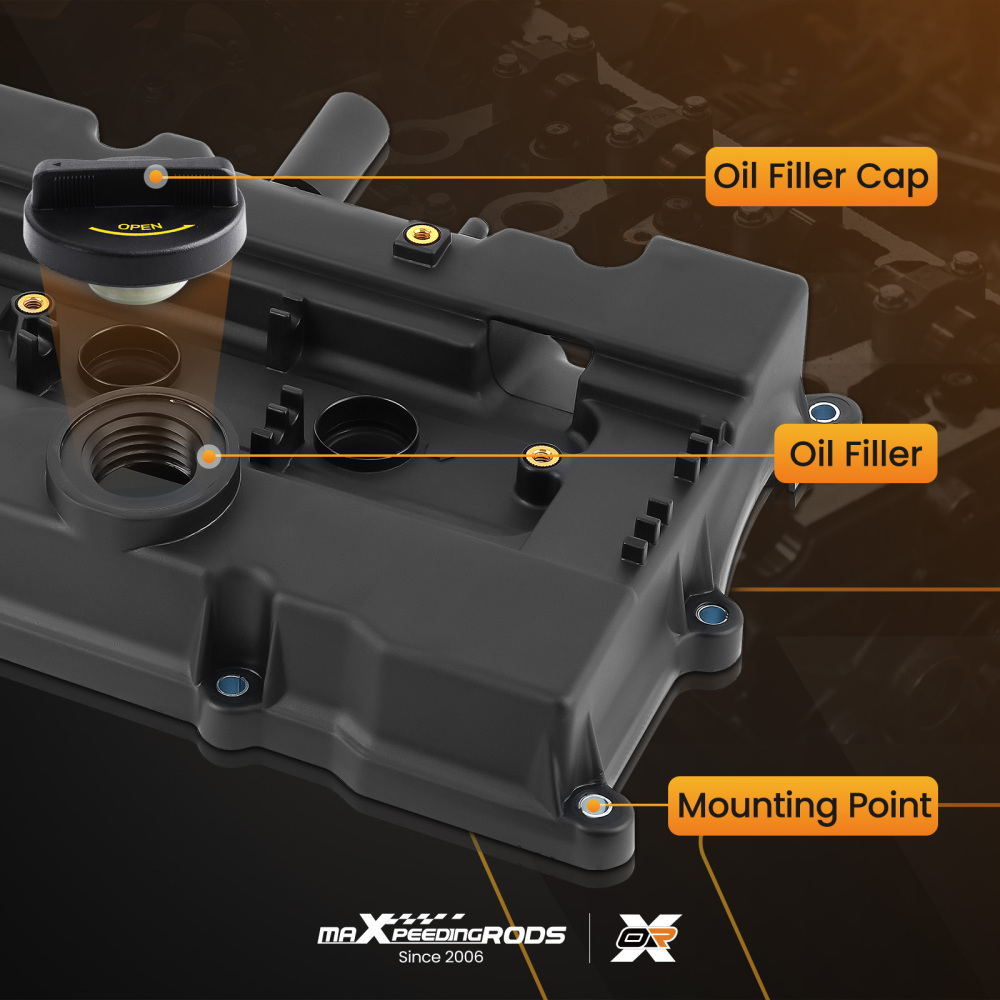 Valve CoverPCV ValveGasketCap Kit compatible for Hyundai Accent 01-04 2241026611