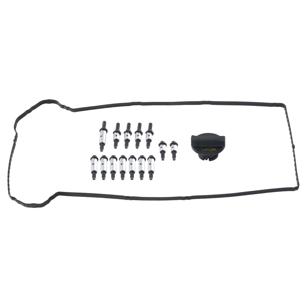 Black Engine Valve Cover compatible for Ford C-Max 1.8 2004-2010 4M5G6K272HE Plastic