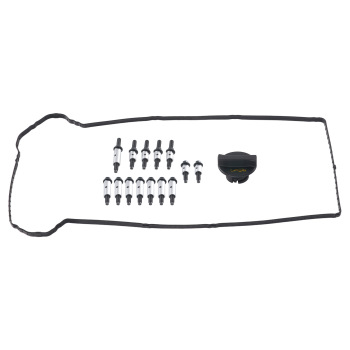 Black Engine Valve Cover compatible for Ford C-Max 1.8 2004-2010 4M5G6K272HE Plastic