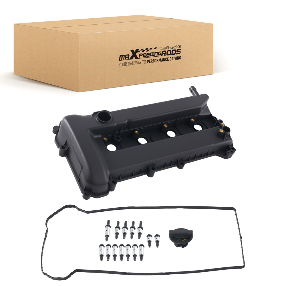 Black Engine Valve Cover compatible for Ford C-Max 1.8 2004-2010 4M5G6K272HE Plastic