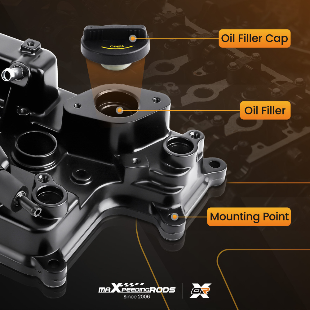 Aluminum Valve Cover Set compatible for Kia 12-19 Rio 16-20 Optima compatible for Hyundai 17-20 Elantra