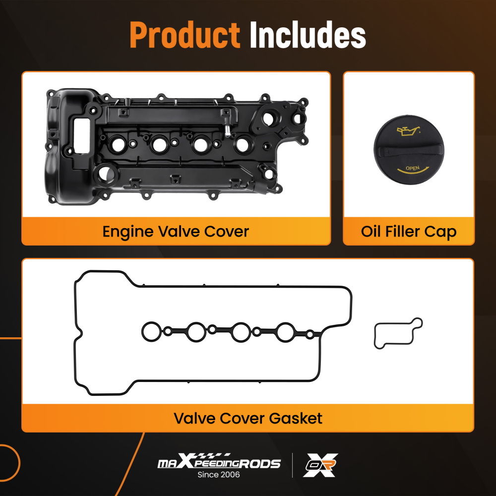 Aluminum Valve Cover Set compatible for Kia 12-19 Rio 16-20 Optima compatible for Hyundai 17-20 Elantra