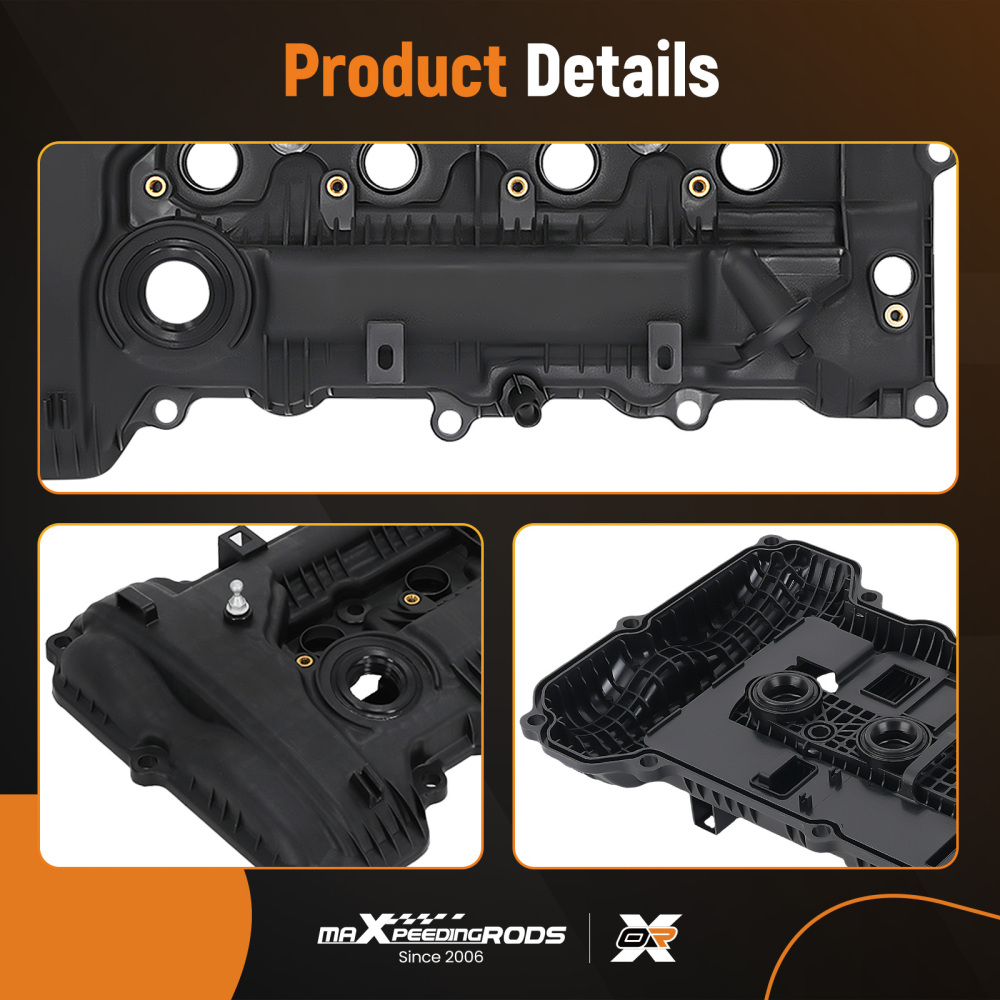 Engine Valve Cover w/ Gasket compatible for Hyundai Elantra 1.8L 11-16 compatible for Kia Soul 2.0L 12-13