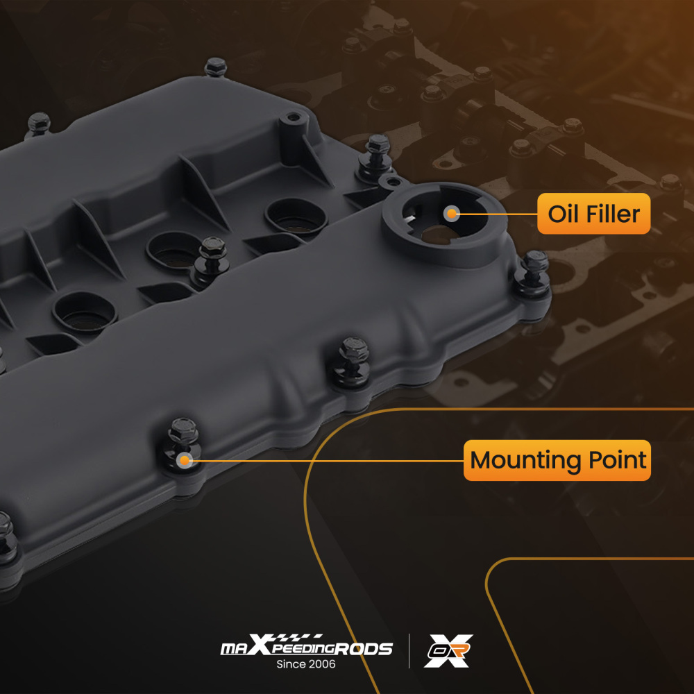 1* Right Aluminum Valve Cover compatibile per Porsche Cayenne 92A 3.6L 03H103429H