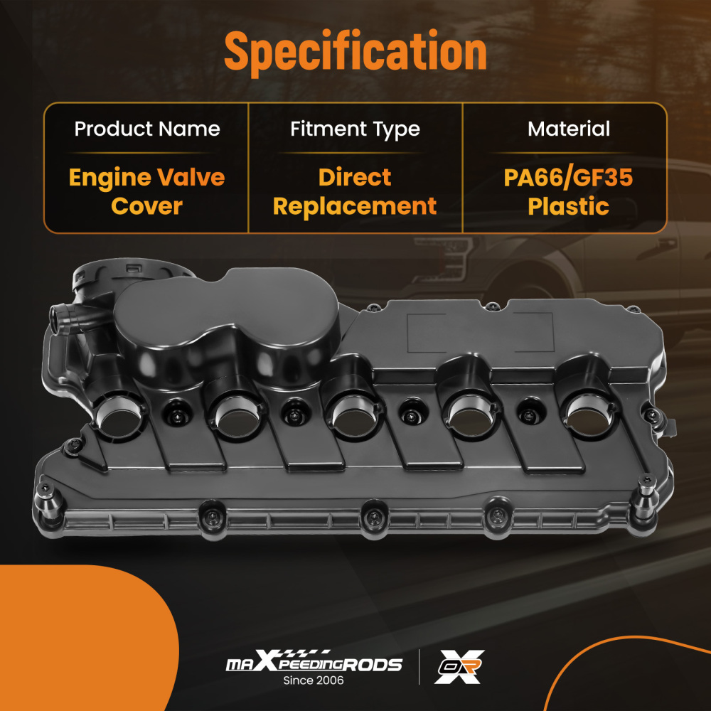 Engine Valve Cover w/ Gasket Kit compatible for VW Beetle compatible for Golf Jetta Passat 2.5L 2006-2014