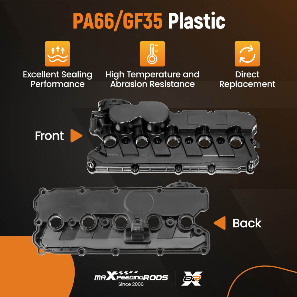 Engine Valve Cover w/ Gasket Kit compatible for VW Beetle compatible for Golf Jetta Passat 2.5L 2006-2014