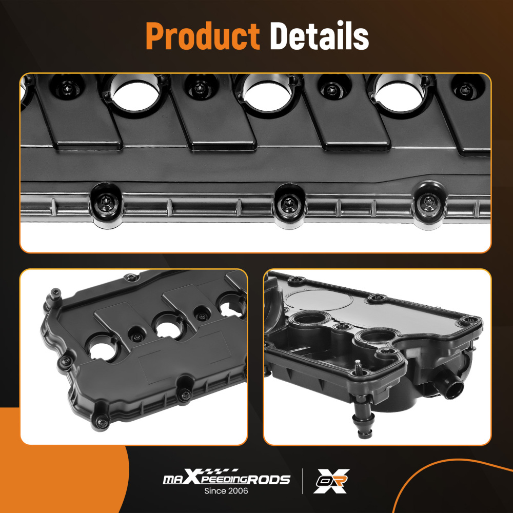 Engine Valve Cover w/ Gasket Kit compatible for VW Beetle compatible for Golf Jetta Passat 2.5L 2006-2014