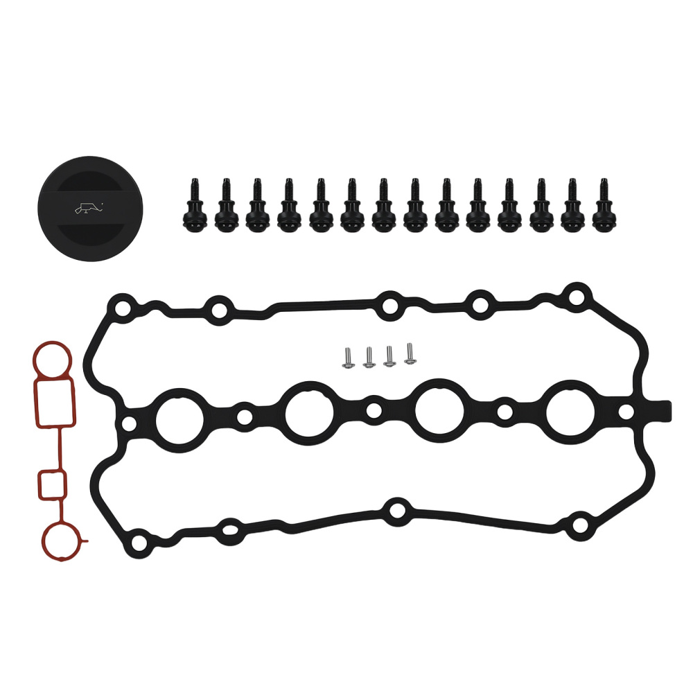 Engine Valve Cover Kit w/Gasket Kit compatible for Audi A4 A4 Quattro 2.0T Turbo 2005-2009