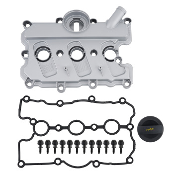 Engine Valve Cover w/ Gasket Kit compatible for Audi A4 A5 Q7 S4 S5 compatible for VW Touareg 06E103471N