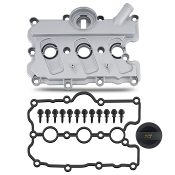 Engine Valve Cover w/ Gasket Kit compatible for Audi A4 A5 Q7 S4 S5 compatible for VW Touareg 06E103471N