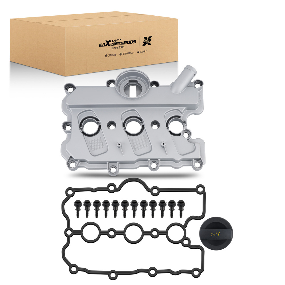 Engine Valve Cover w/ Gasket Kit compatible for Audi A4 A5 Q7 S4 S5 compatible for VW Touareg 06E103471N
