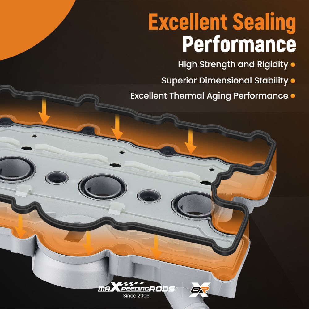 Engine Valve Cover w/ Gasket Kit compatible for Audi A4 A5 Q7 S4 S5 compatible for VW Touareg 06E103471N