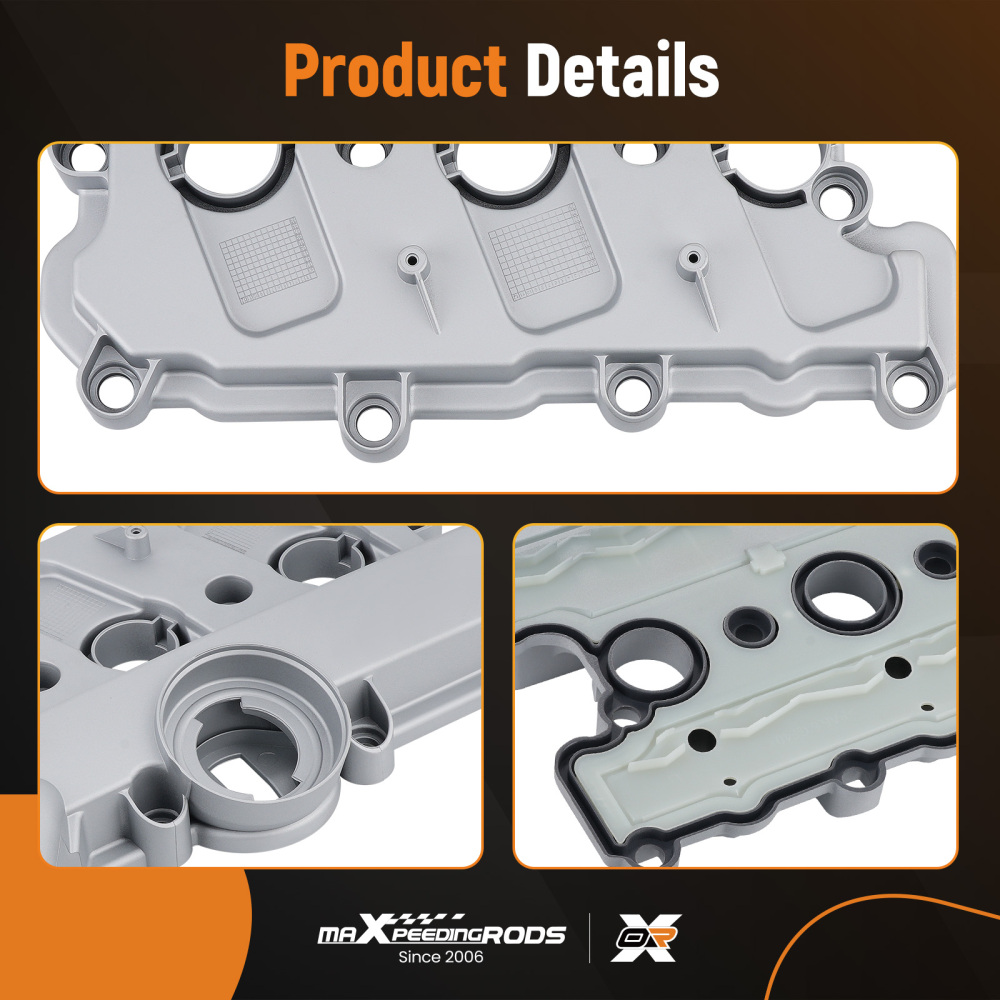 Engine Valve Cover w/ Gasket Kit compatible for Audi A4 A5 Q7 S4 S5 compatible for VW Touareg 06E103471N