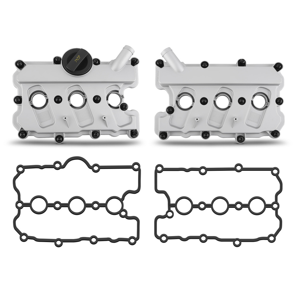 Plastic Valve Cover w/Gasket Gasket compatible for Audi A4 A5 A6 Quattro compatible for VW Touareg V6 3.0L