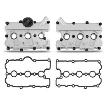 Plastic Valve Cover w/Gasket Gasket compatible for Audi A4 A5 A6 Quattro compatible for VW Touareg V6 3.0L