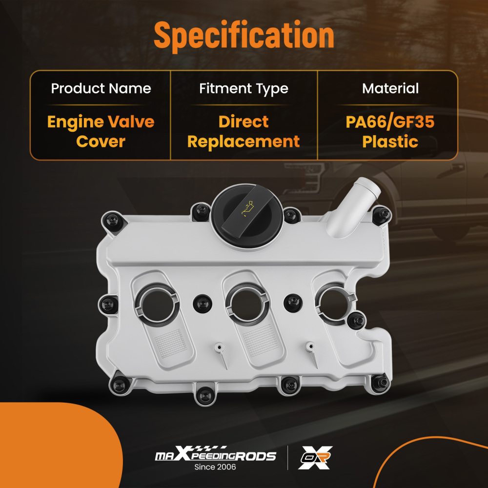 Plastic Valve Cover w/Gasket Gasket compatible for Audi A4 A5 A6 Quattro compatible for VW Touareg V6 3.0L