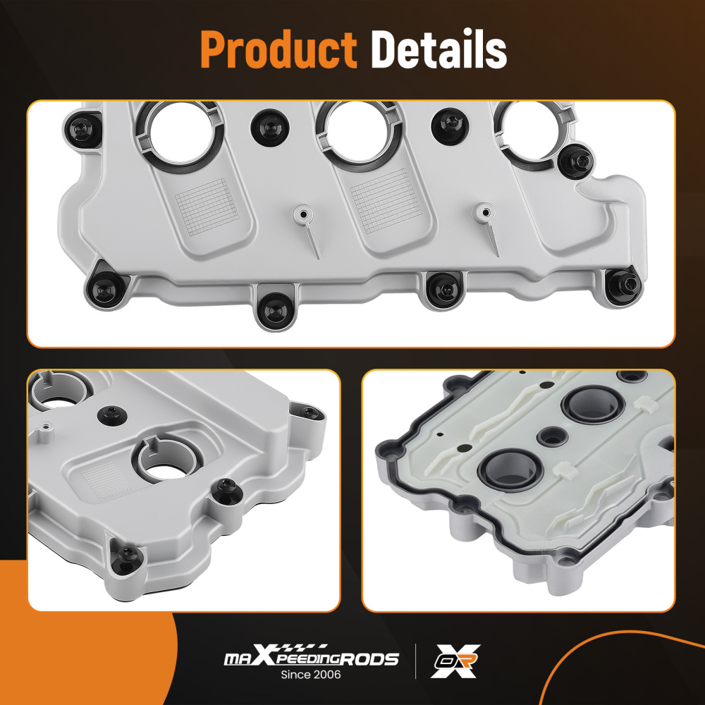 Plastic Valve Cover w/Gasket Gasket compatible for Audi A4 A5 A6 Quattro compatible for VW Touareg V6 3.0L
