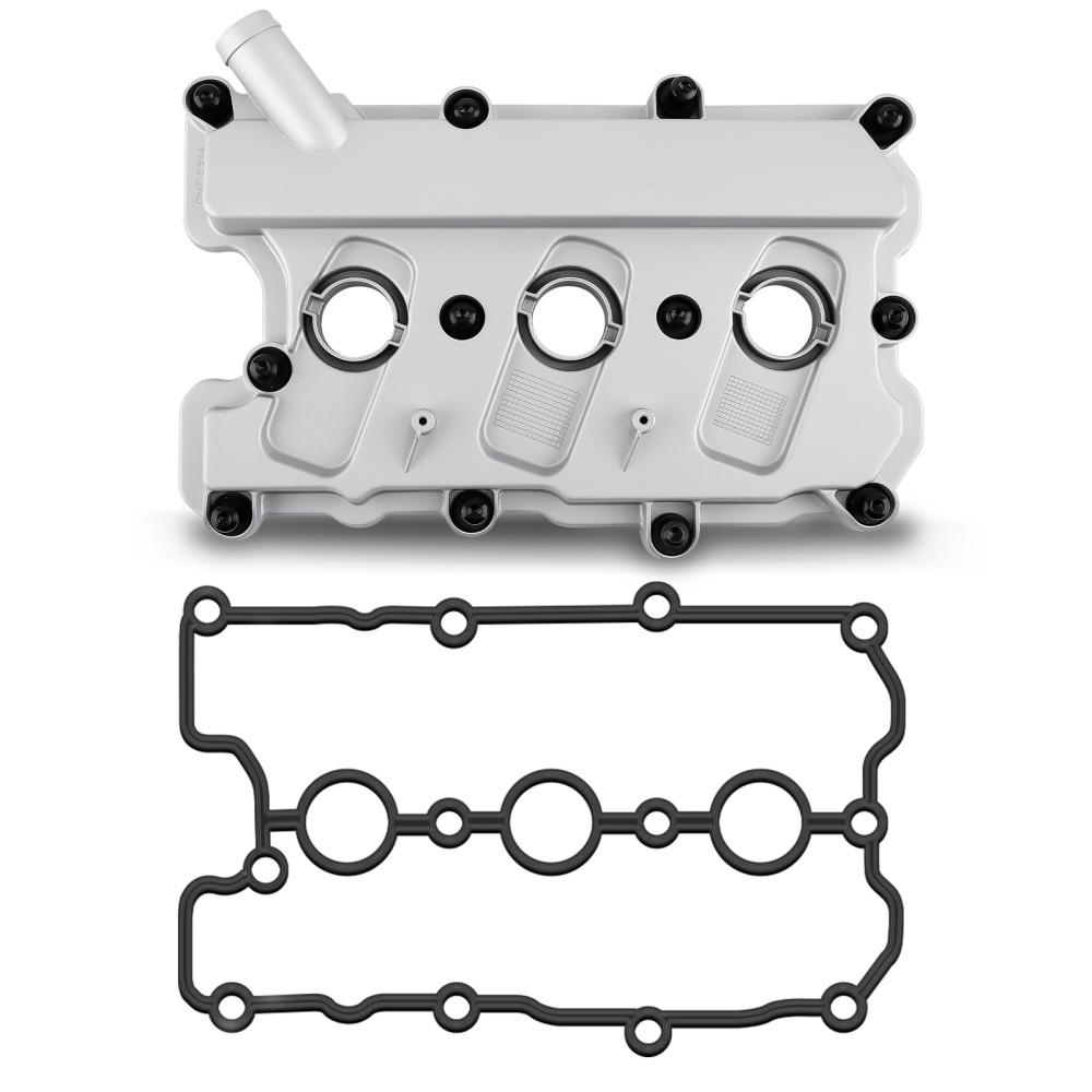 Right Valve Cover w/ Gasket compatible for Audi A4 A5 A6 Quattro compatible for VW Touareg V6 3.0L 08-17