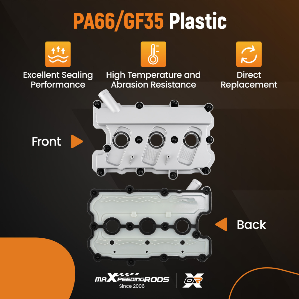 Right Valve Cover w/ Gasket compatible for Audi A4 A5 A6 Quattro compatible for VW Touareg V6 3.0L 08-17