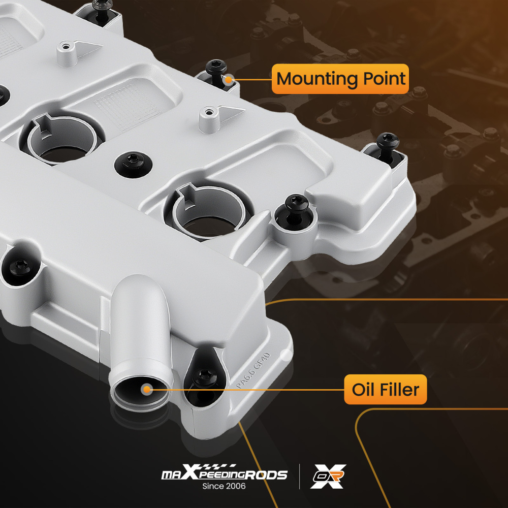 Right Valve Cover w/ Gasket compatible for Audi A4 A5 A6 Quattro compatible for VW Touareg V6 3.0L 08-17