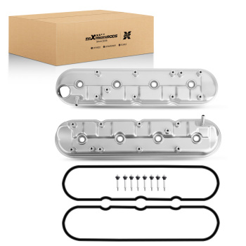 Upgraded Aluminum Valve Cover Set compatible for Chevrolet Corvette ZR1 6.2L compatible for V8 2009-2013