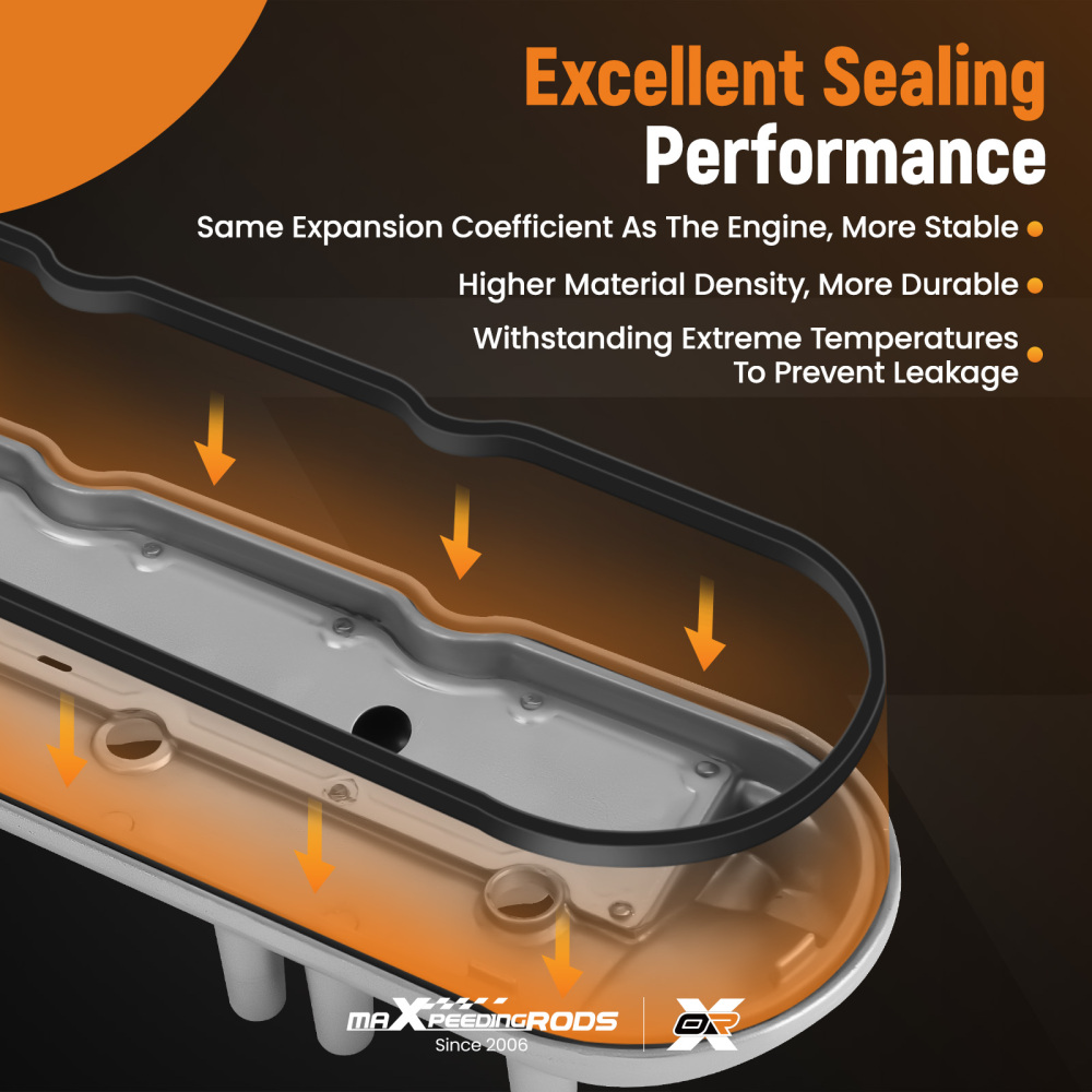 Upgraded Aluminum Valve Cover Set compatible for Chevrolet Corvette ZR1 6.2L compatible for V8 2009-2013