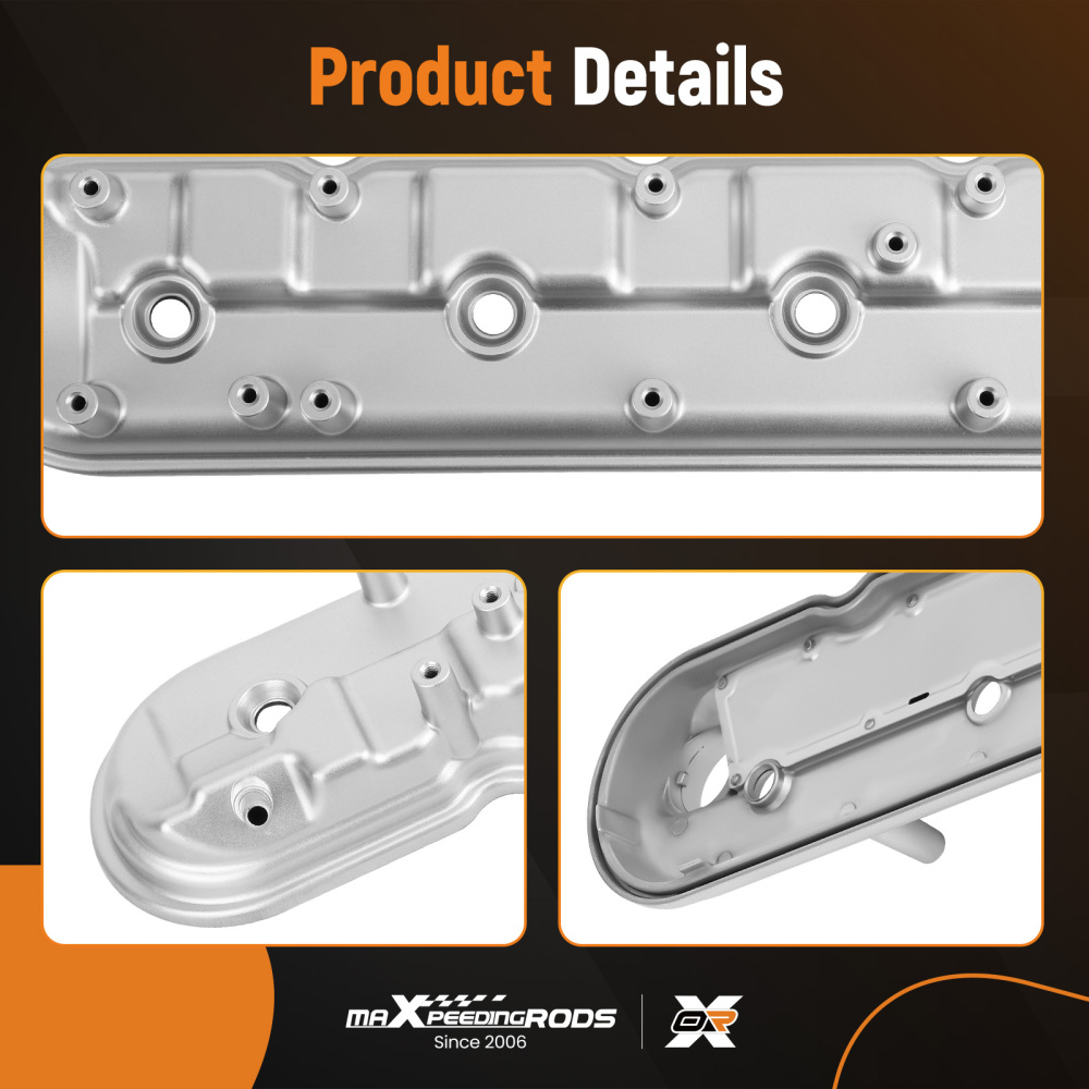 Upgraded Aluminum Valve Cover Set compatible for Chevrolet Corvette ZR1 6.2L compatible for V8 2009-2013