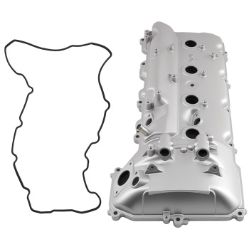 Aluminum Engine Valve Cover compatible for Lexus LX570 5.7L 2008-2021 1120238011 Silver