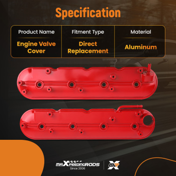 2PCS Valve Cover Set compatible for Chevy Corvette Silverado GMC Sierra 1500 compatible for V8 2009-2013