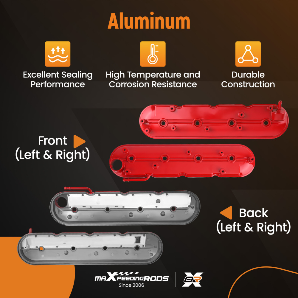 2PCS Valve Cover Set compatible for Chevy Corvette Silverado GMC Sierra 1500 compatible for V8 2009-2013