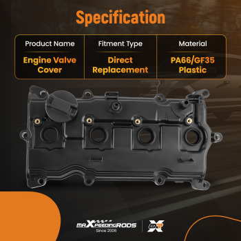 Valve Cover w/ Gasket BoltOil Cap compatible for Infiniti QX60 compatible for Nissan Altima 14-17 2.5L